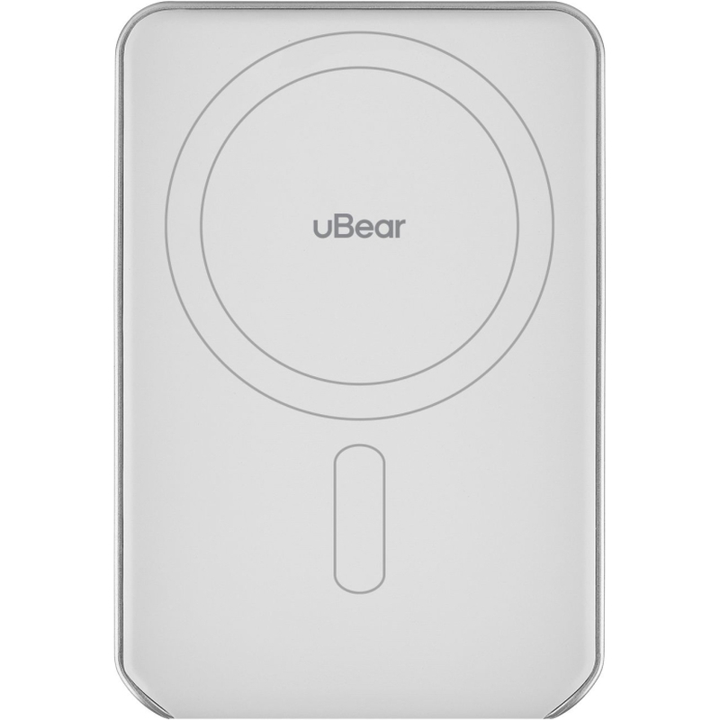 PB09LG5000-PDM Внешний аккум. uBear Backup Magnetic Power bank 5000mAh, PD20W, цвет: светло-серый